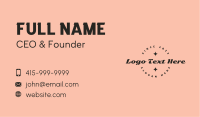 Script Badge Wordmark Business Card