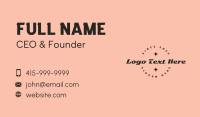 Script Badge Wordmark Business Card Design