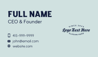 Retro Script Company Business Card