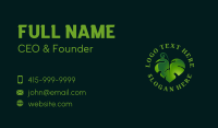 Green Heart Leaf Business Card Design