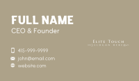 Classy Restaurant Wordmark Business Card Image Preview