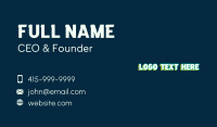 Pop Neon Wordmark Business Card