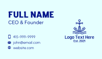 Minimalist Anchor Wave Business Card Design