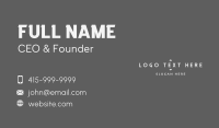 Strong Business Wordmark Business Card