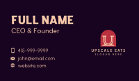 Modern Arch Letter U Business Card Image Preview