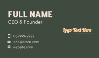 Quirky Business Card example 4