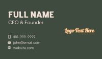 Vintage Cursive Wordmark Business Card