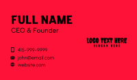 Scary Thriller Wordmark Business Card Design