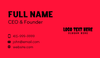 Horror Business Card example 4