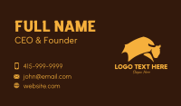 Yellow Livestock Bull Business Card