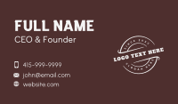 Labourer Business Card example 2