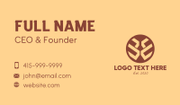 Brown Ethnic Buckler Business Card