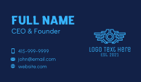 Futuristic Cyber Camera Business Card Design