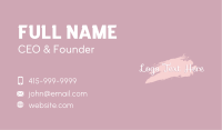 Elegant Beauty Script Wordmark Business Card