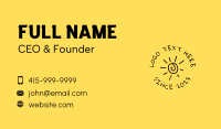 Black Yellow Sun Business Card