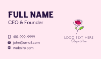 Minimalist Rose Floral  Business Card Design
