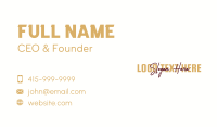 Vlogger Signature Wordmark Business Card