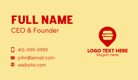 Burger Location Pin Business Card