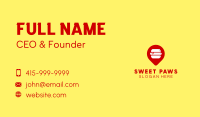 Burger Location Pin Business Card Image Preview