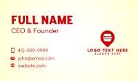 Burger Location Pin Business Card