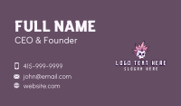 Punk Girl Skull Business Card