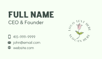 Pink Beauty Flower Business Card