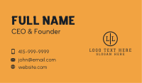 Black Professional Letter  Business Card