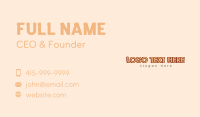 Playful Craft Wordmark Business Card