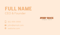 Playful Craft Wordmark Business Card