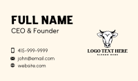 Cow Bull Bovine Business Card Design