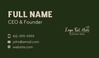 Strawberry Script Wordmark Business Card