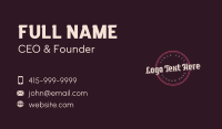 Clothing Business Wordmark Business Card