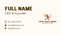 Female Cricket Batsman Business Card