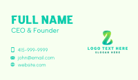 Gradient Business Letter Z Business Card Design