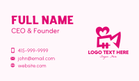 Pink Heart Video Camera Business Card