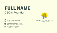 Sunset Harbor Buildings Business Card