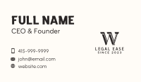 Letter W Business Card example 2