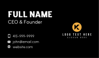 Circle Startup Corporate Letter K Business Card