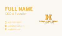 Playful Kiddie Letter H  Business Card