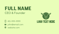 Green Bull Head Business Card