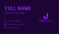 Pixel Letter J Business Card