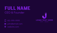 Pixel Letter J Business Card Design