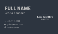Professional Handwritten Wordmark Business Card Design