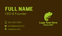 Nature Green Chameleon Business Card