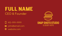 Yellow Monoline Burger Sandwich Business Card Design