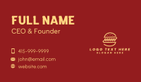 Yellow Monoline Burger Sandwich Business Card