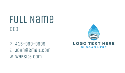 Droplet Car Cleaning Services Business Card Image Preview