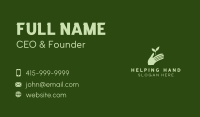 Silhouette Seedling Hand  Business Card Image Preview