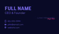 Fun Nightclub Wordmark Business Card