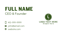 Green Stars Badge Business Card Design